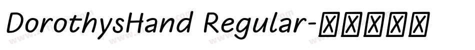 DorothysHand Regular字体转换
